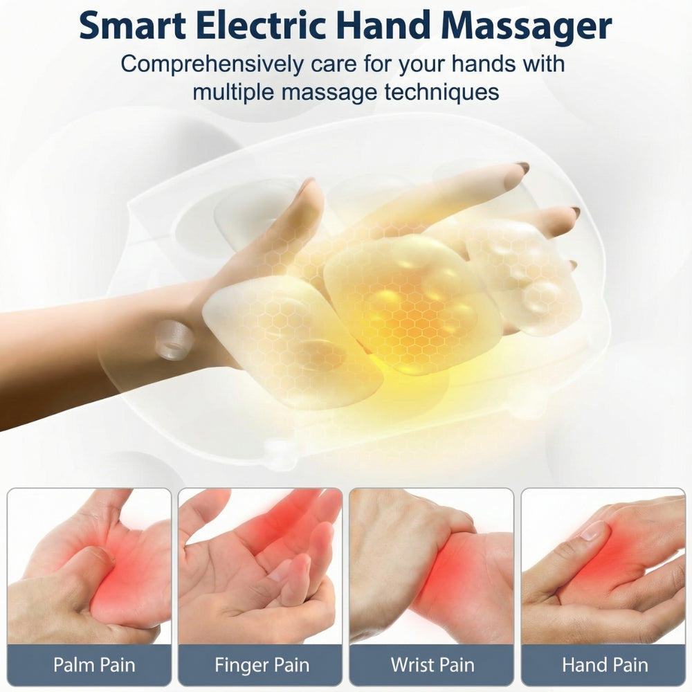 Cordless Hand Massager with Heat and Compression for Arthritis and Carpal Tunnel