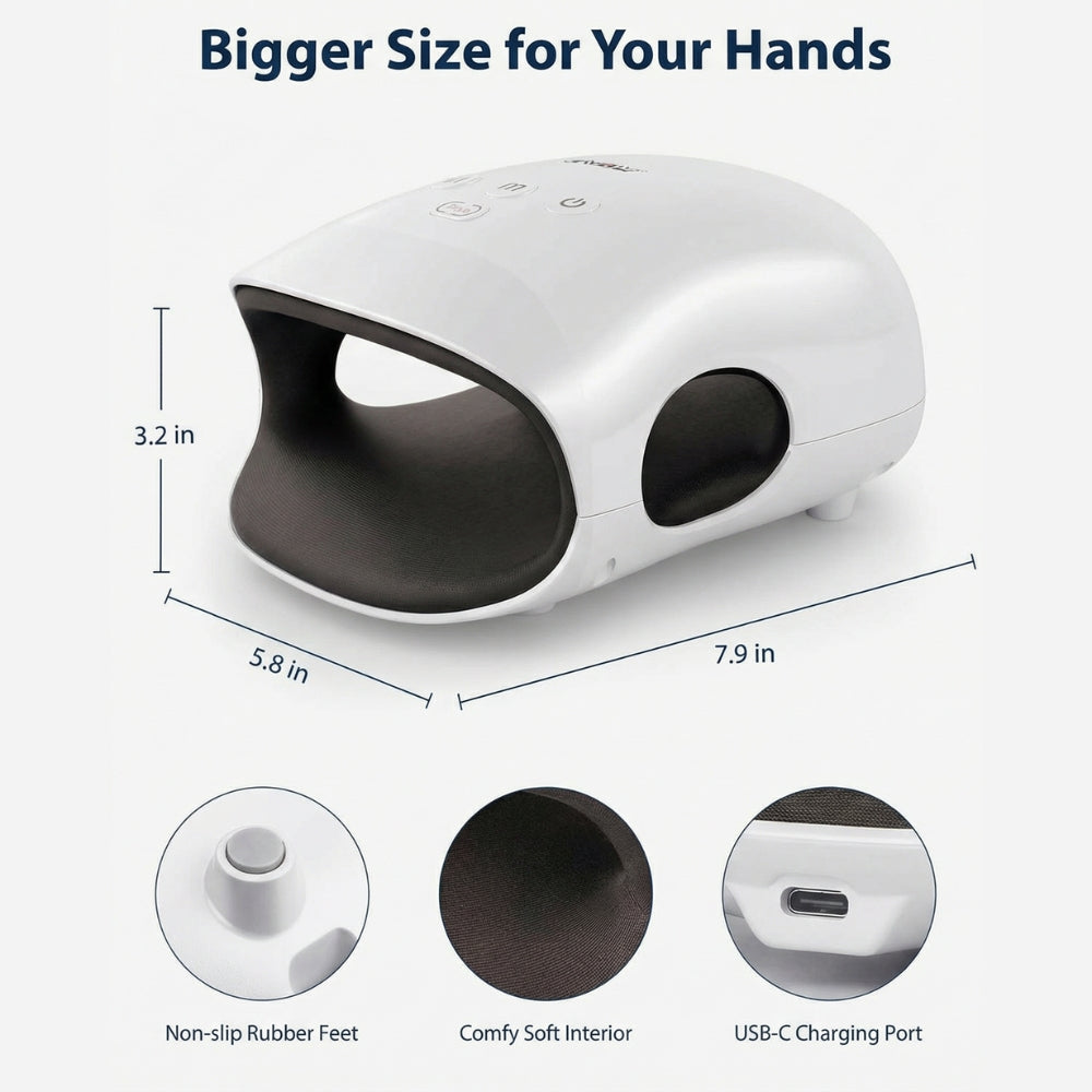 Cordless Hand Massager with Heat and Compression for Arthritis and Carpal Tunnel