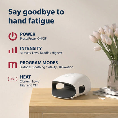 Cordless Hand Massager with Heat and Compression for Arthritis and Carpal Tunnel