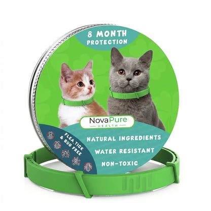 8 Months All Natural Flea and Tick Collar for Cats