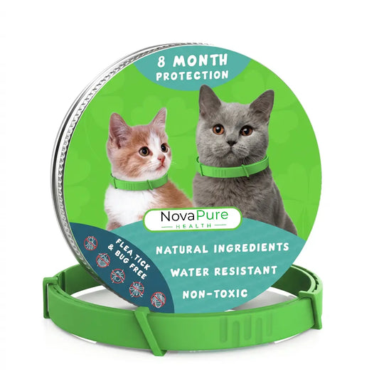 8 Months All Natural Flea and Tick Collar for Cats