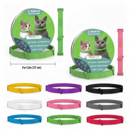 8 Months All Natural Flea and Tick Collar for Cats