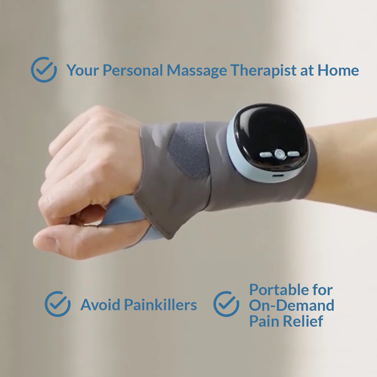 NovaPure™ - Smart EMS & Heat Therapy Wrist Massager
